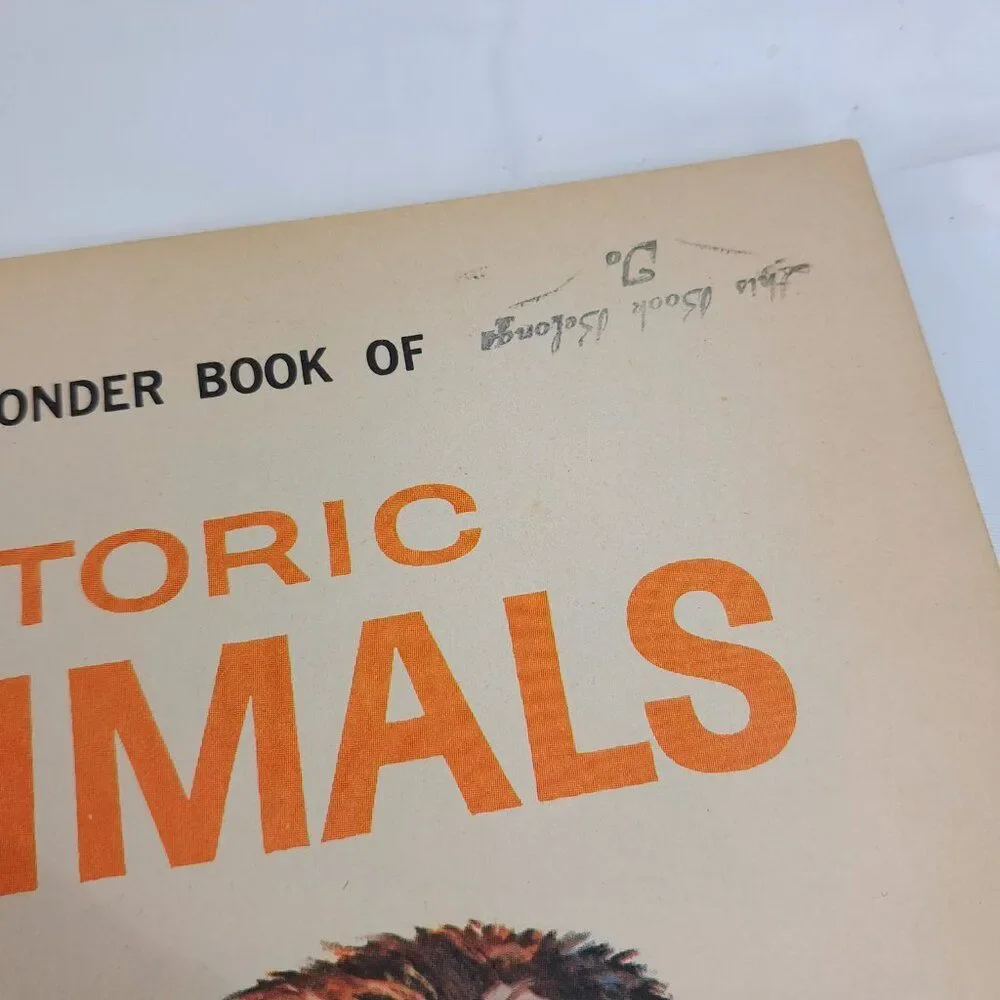 Vintage The How & Why Wonder‎ Book Of Prehistoric Mammals kids 1972 animals pics